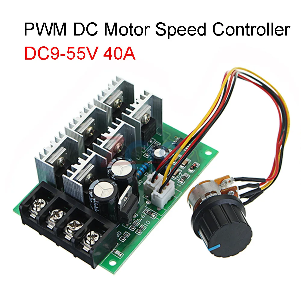

DC9V-55V 40A PWM DC Motor Speed Controller Switch Electric PWM Speed Control Regulator With Reversible Switch pwm controller 12v