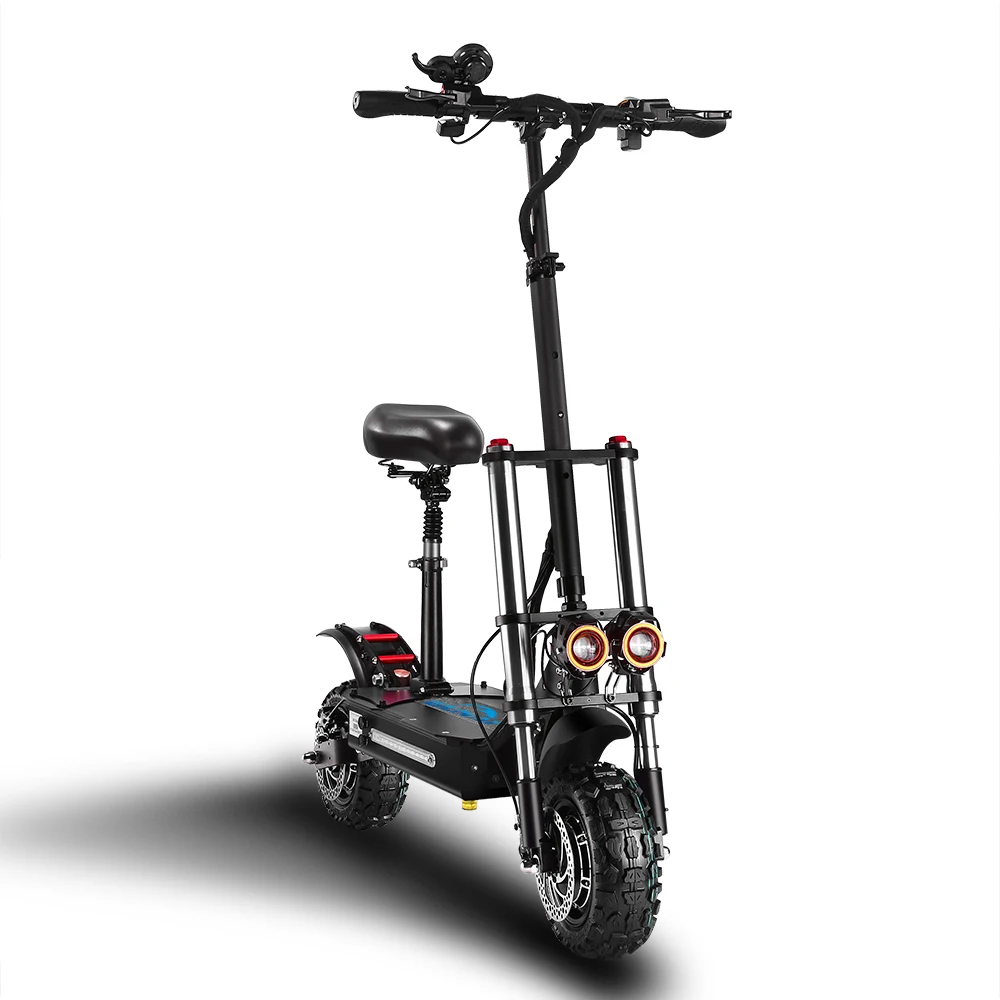 

Electric Scooter 5600W Dual Motor and 60V32Ah Battery 11inch 85km/h Double Suspension Foldable Commuting Scooter with Seat