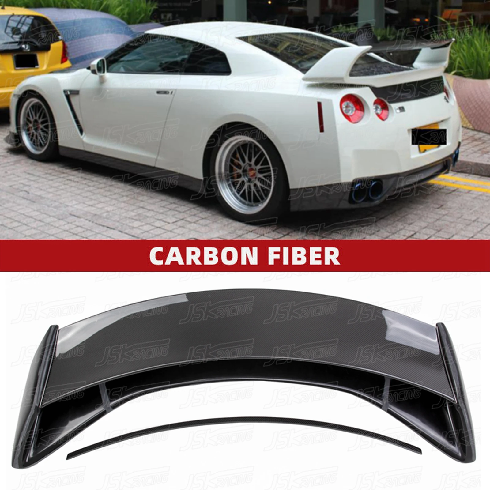 

A Style Half Carbon Fiber Spoile For Nissan R35 Gtr 2008-2016（JSKNSR508017）