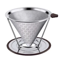 reusable coffee filter durable stainless steel holder mesh funnel baskets coffee filter pour over dripper strainer coffee tool