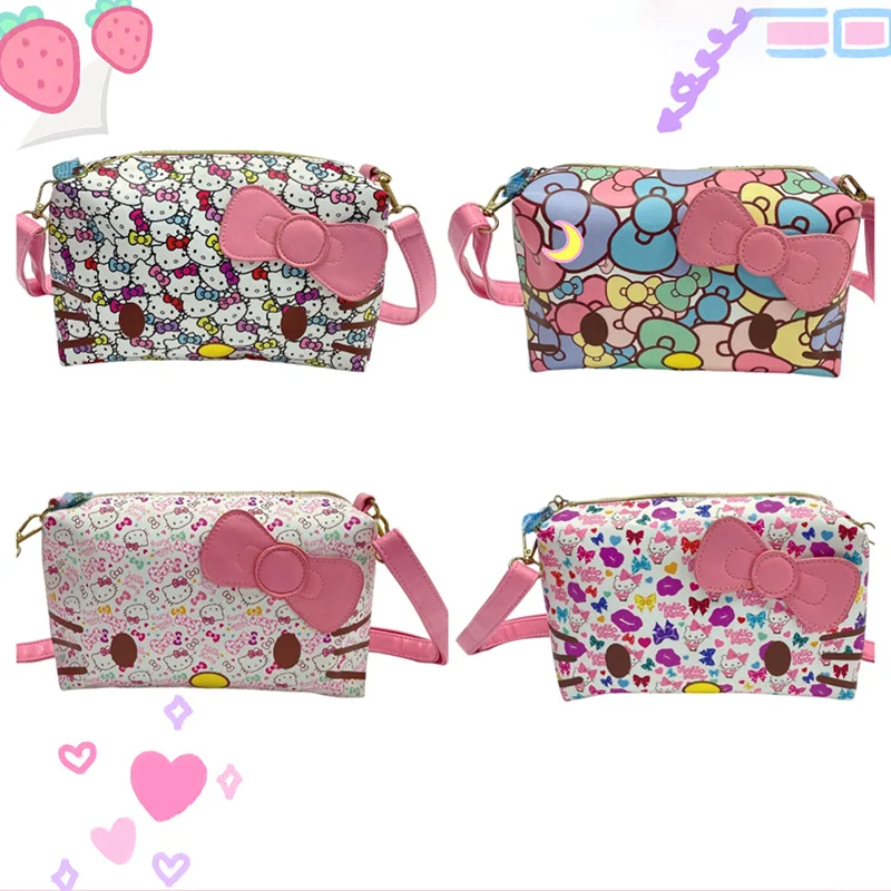 

Hello Kitty Shoulder Bag Kawaii Sanrio Anime Girly Heart KTcat Cute Cartoon Personality Crossbody Bag Toy for Girls
