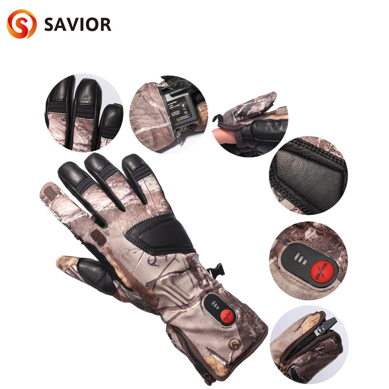 Перчатки с камуфляжным подогревом для бега лыжного спорта охоты