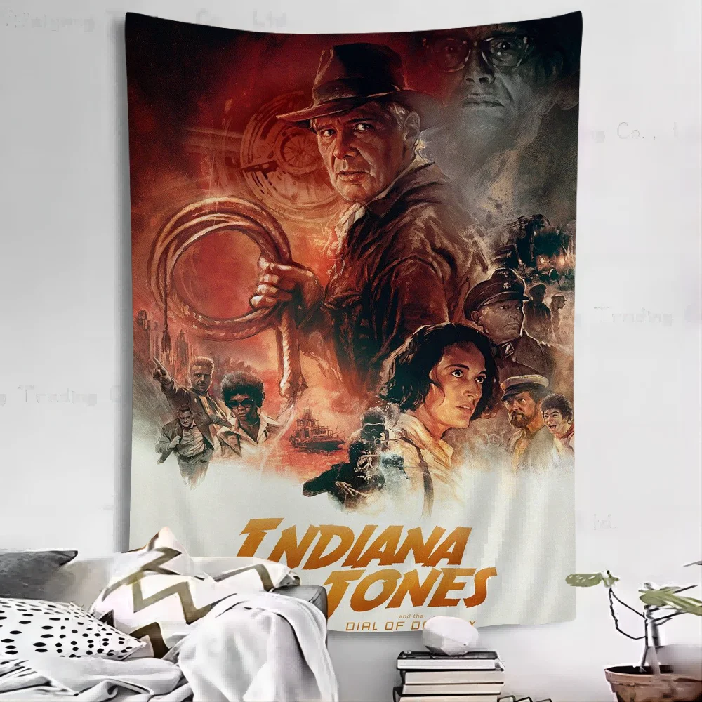 Фильм Индиана Джонс мультфильм гобелен хиппи цветок настенные ковры Декор в