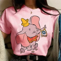 graphic vintage tshirt kawaii disney elephant dumbo funny cartoon unisex t shirt summer casual aesthetic t shirt pink top tees