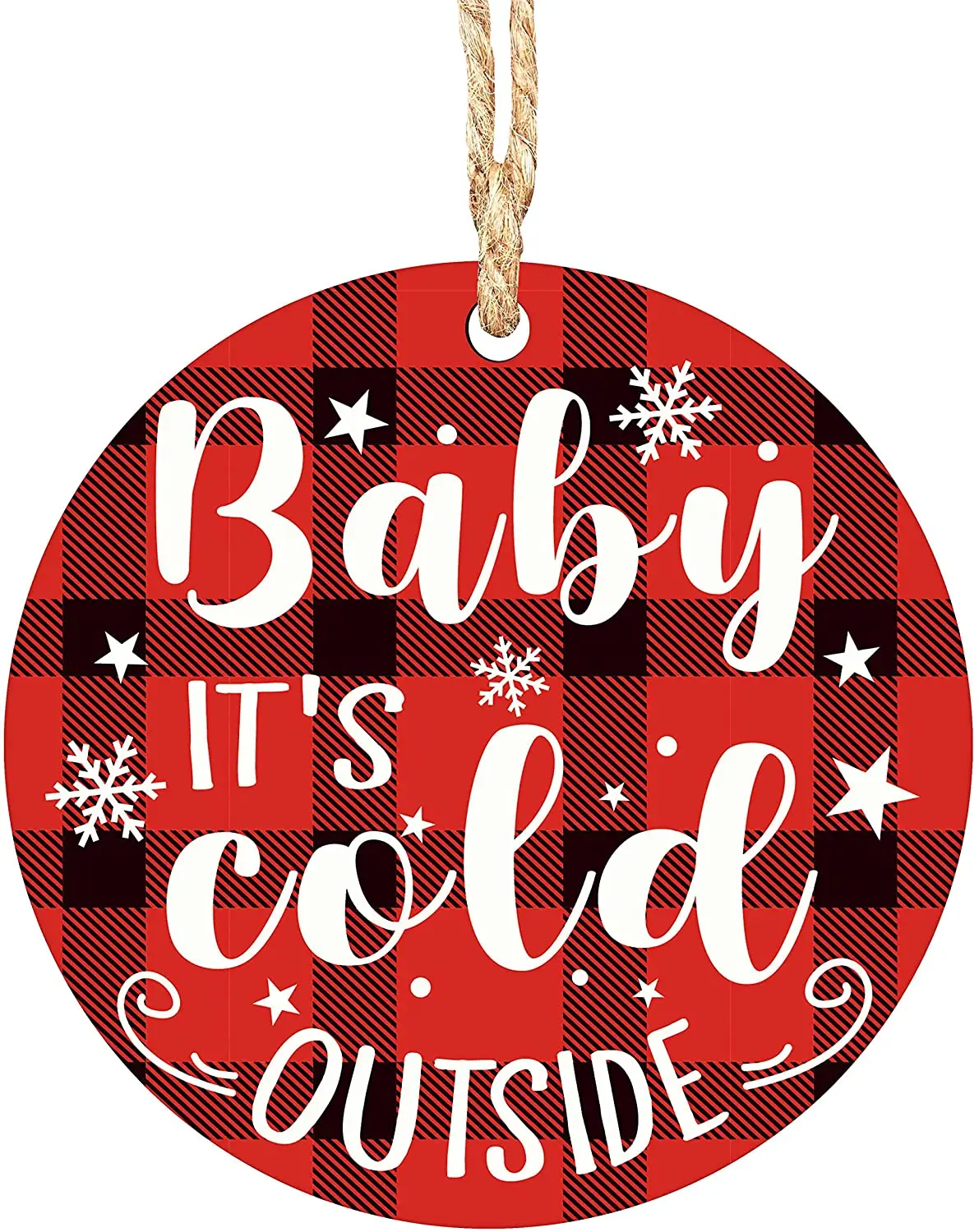 

Christmas Ornaments, Merry Christmas, Wooden Hanging Sign Plaque, Baby It's Cold Outside Xmas Tree Decor, Creative Keepsake