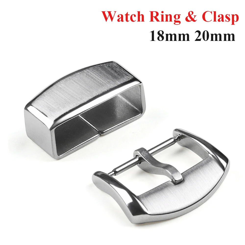 18mm 20mm Metal Halka Toka Kordonlu Saat Kaleci Seiko Yükseltmek Hareketli saat kayışı Tutucu Döngü Evrensel Çelik saat pimi Toka