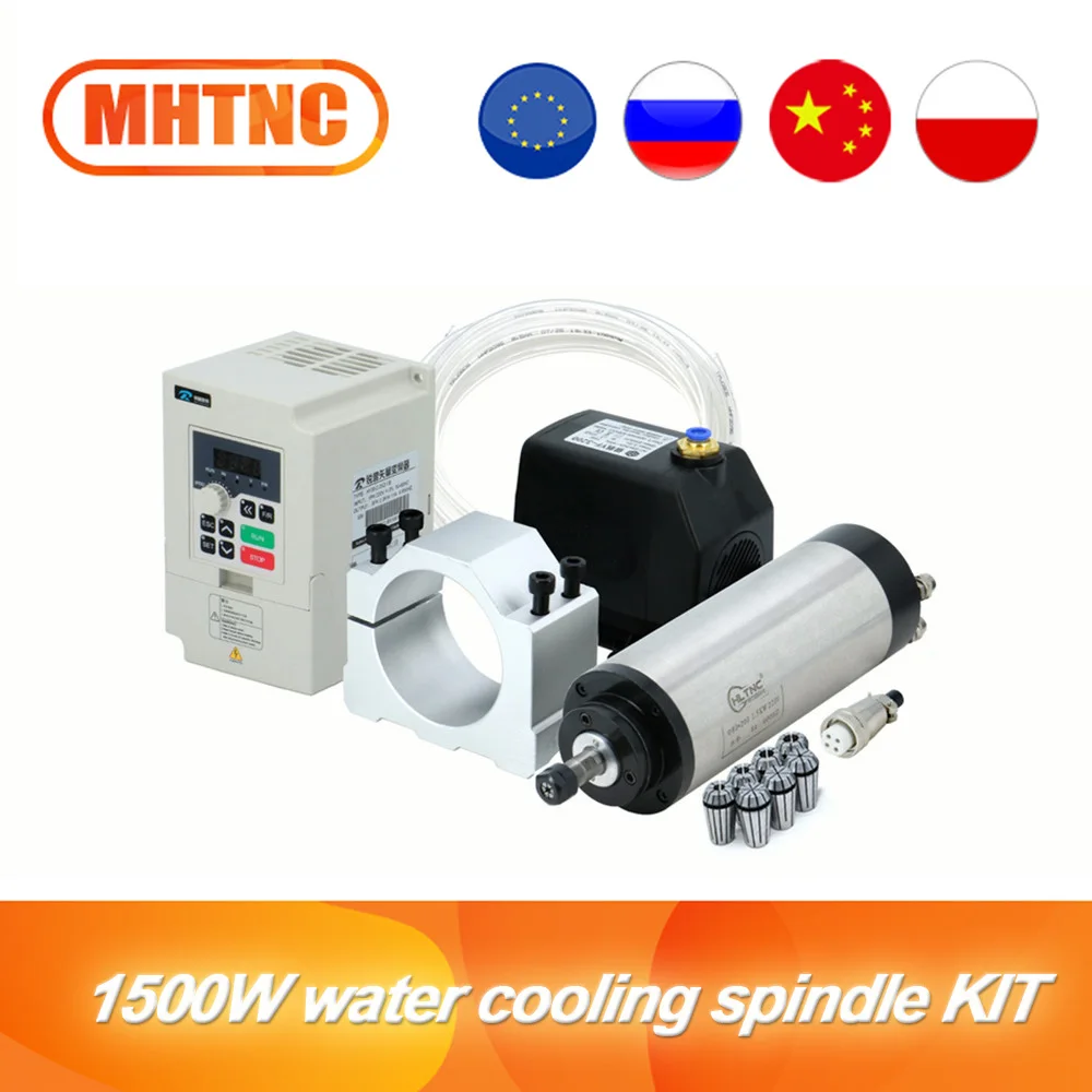 Шпиндель станка с ЧПУ 1500 Вт 24000 кВт об/мин шпиндель водяного охлаждения ER11 водяной