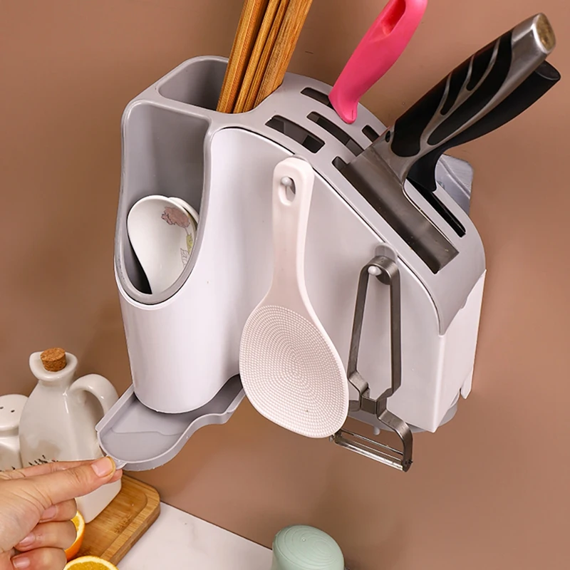 

Многофункциональный держатель для посуды, сушилка для столовых приборов, ящик для хранения, коробка для хранения ножей, вилок, ложек, риса, т...