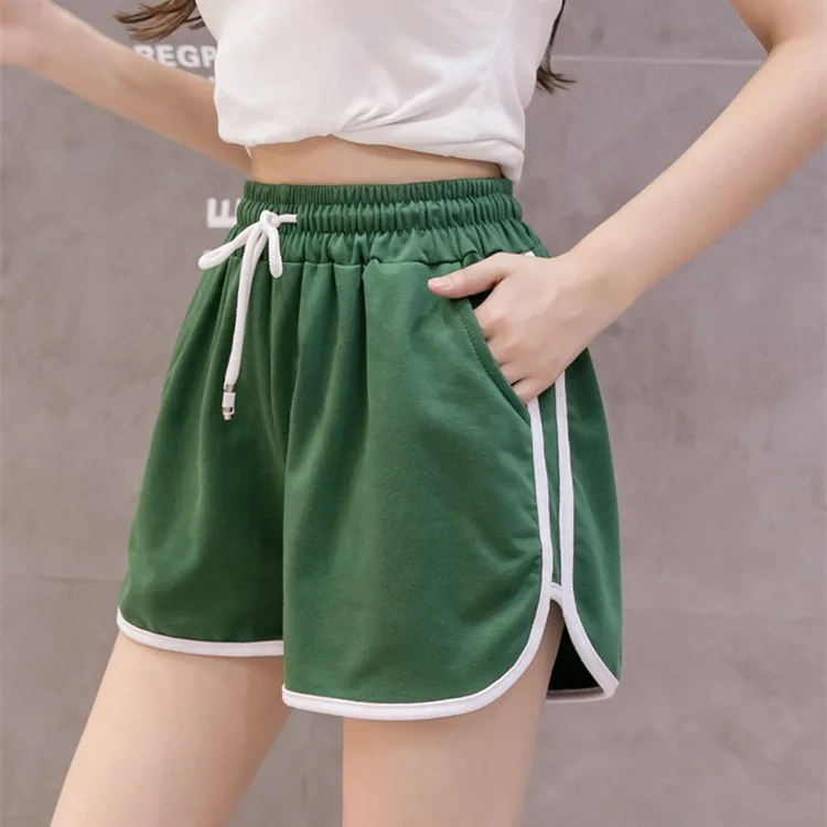 

Шорты женские хлопковые в стиле пэчворк, повседневные свободные короткие штаны с широкими штанинами для бега и дома, лето 2022