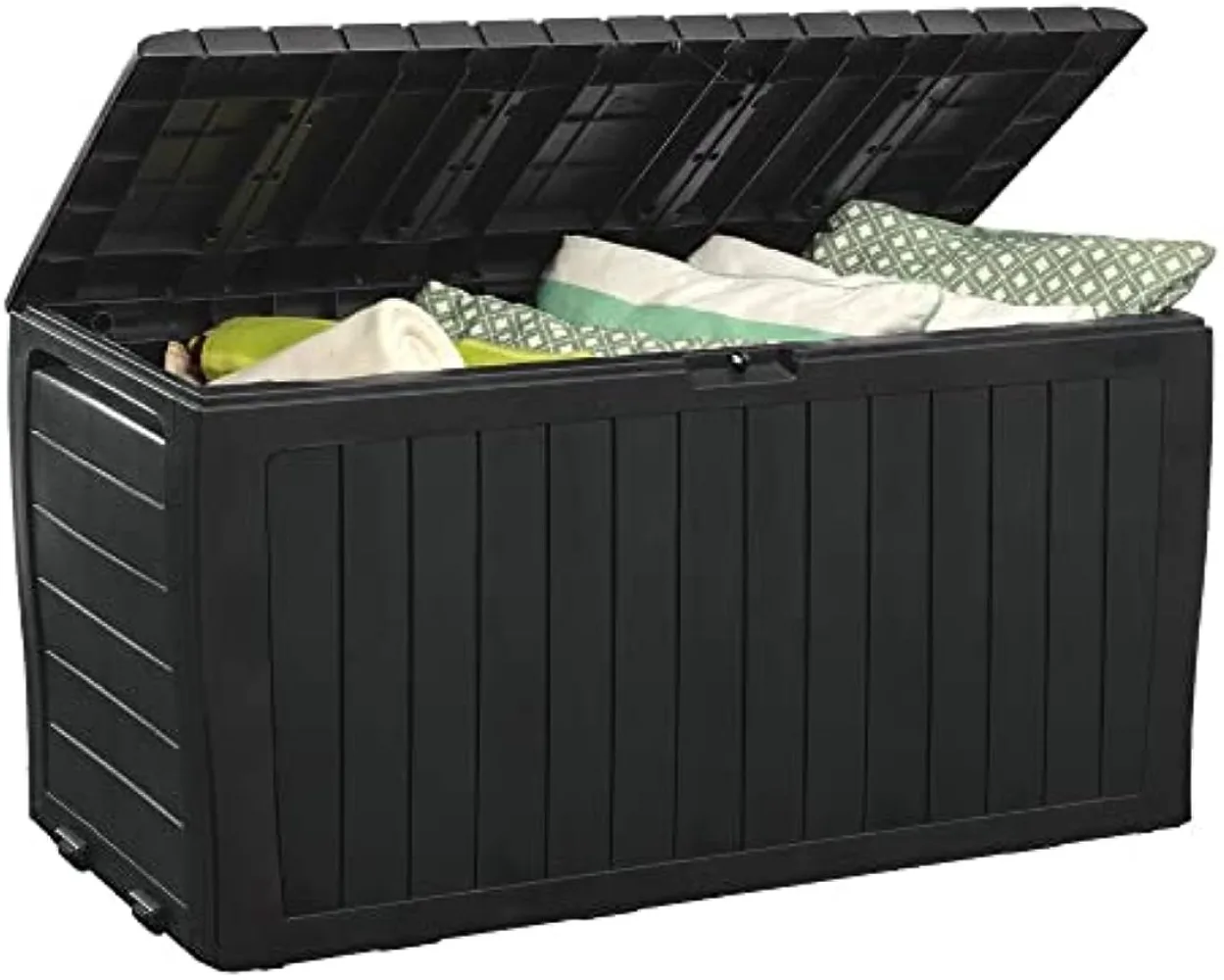 

Keter Plus 71 Gallon Resin Deck Box-Organization and Storage for Patio Furniture Outdoor Cushions, Throw Pillows, Garden