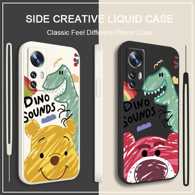 

Disney Winnie the Pooh bear For Xiaomi Mi 12S 12 12X 11i 11T 11 10 10S 10T 9 Pro Lite Ultra 5G Liquid Rope TPU Phone Case