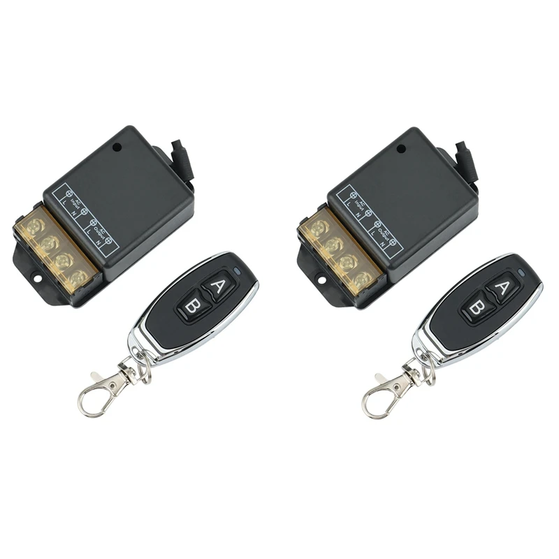 

2X 433Mhz Wireless Remote Control Switch 220V AC30A Relay High Power Load Receiver On/Off Transmitter Water Pump Switch