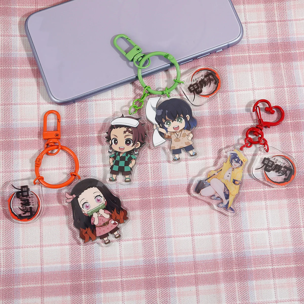 

Anime Demon Slayer Kamado Tanjirou Nezuko Cute Keychain Acrylic Anime Peripheral Two-Dimensional Pendant Creative Trinkets