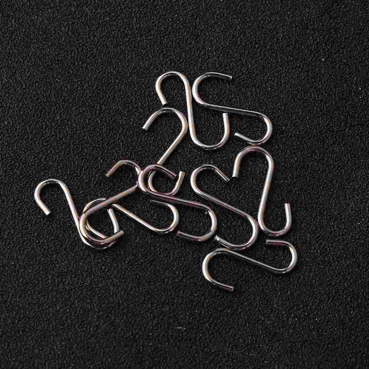 

Hooks S Hangingshaped Hook Mini Jewelry Hangerhangers Stainless Steel Metal Ornamentutility Tiny Miniature Clothes Kitchen