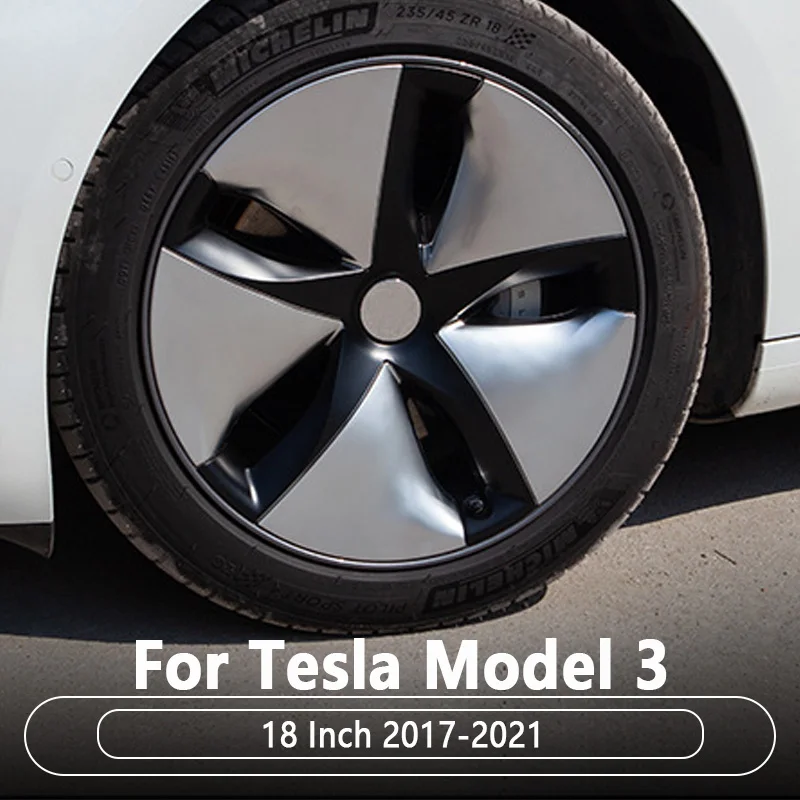 

Car Hub Cover For New Tesla Model 3 2021 Accessories Wheel Cap 18 Inch Automobile Hubcap Wheel Cover Model Three Decoration