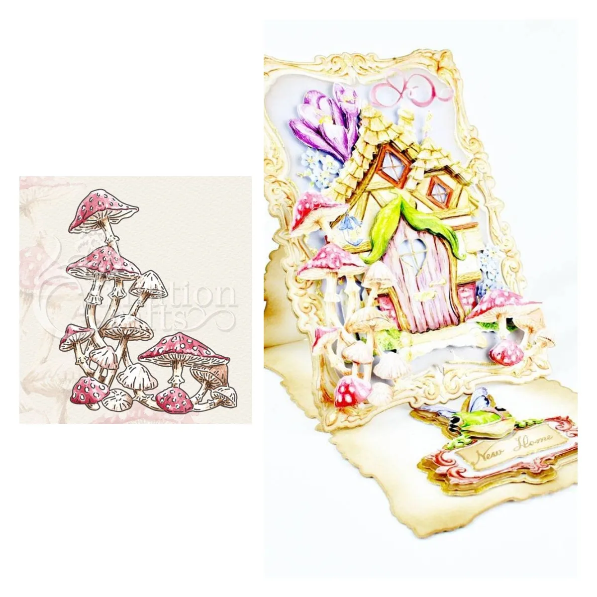 

Металлические Вырубные штампы toadstools, тиснение, создание бумажных поздравительных открыток, шаблон «сделай сам», новинка 2022