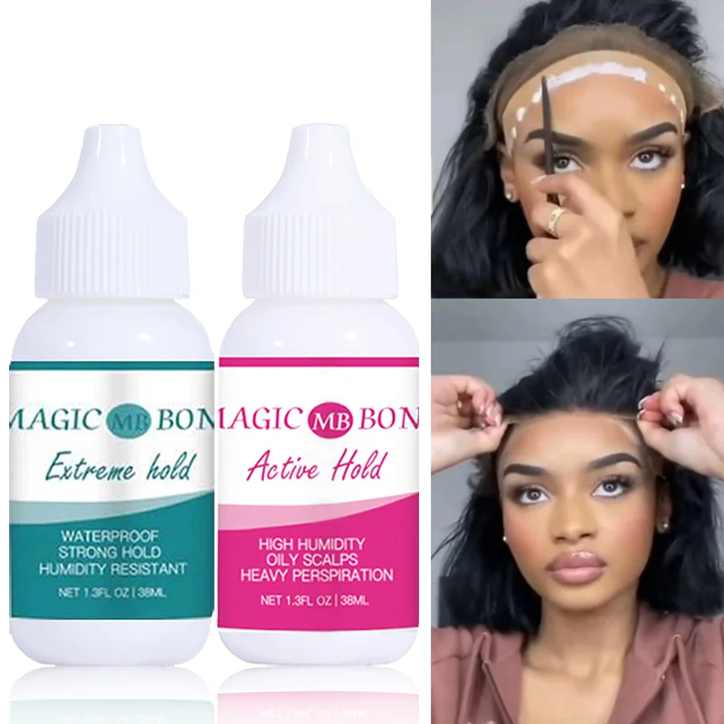 Hair Glue for Lace Wig Waterproof Lace Glue Invisible Wig Adhesive Strong Hold Hair Replacement Adhesive for Toupee Frontal
