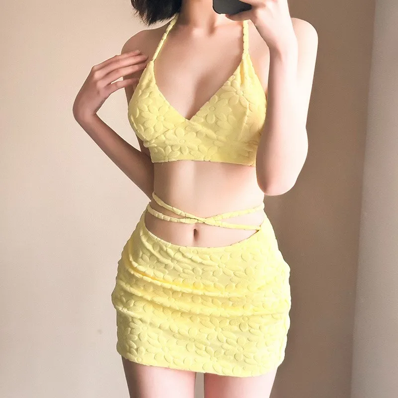 Женский купальник с эффектом пуш-ап пляжная одежда женские корейские купальники