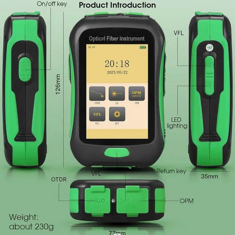 Мини OTDR сенсорный экран Активный 80 км встроенный OPM/VFL/OLS/светодиодный Lighting 5 в 1