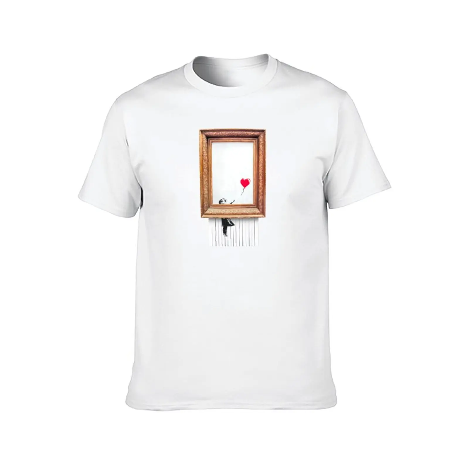 Девушка с воздушным шаром трафарет измельченная футболка граффити Бэнкси