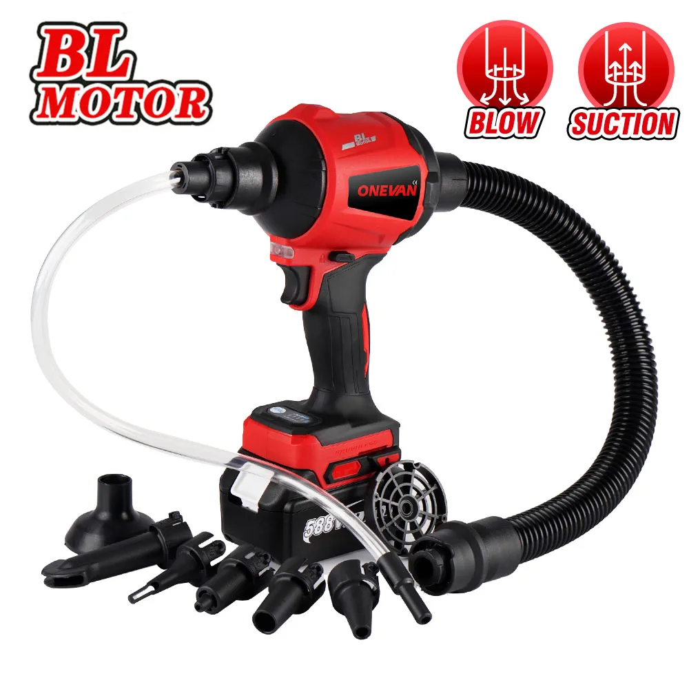 

Бесщеточный вакуумный нагнетатель для пыли, 1500 Вт, 80000 об./мин., беспроводной Перезаряжаемый Многофункциональный нагнетатель для батареи ...