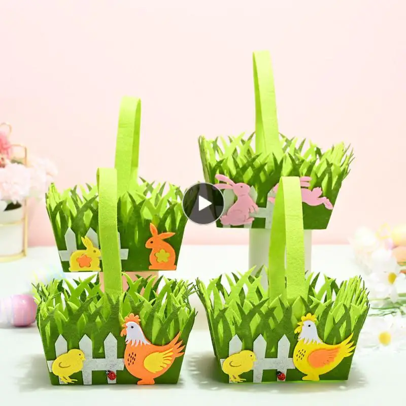 

Beauty Bag Eco Bag Portable Handbags Organizer Vegetable Basket Easter Decorations