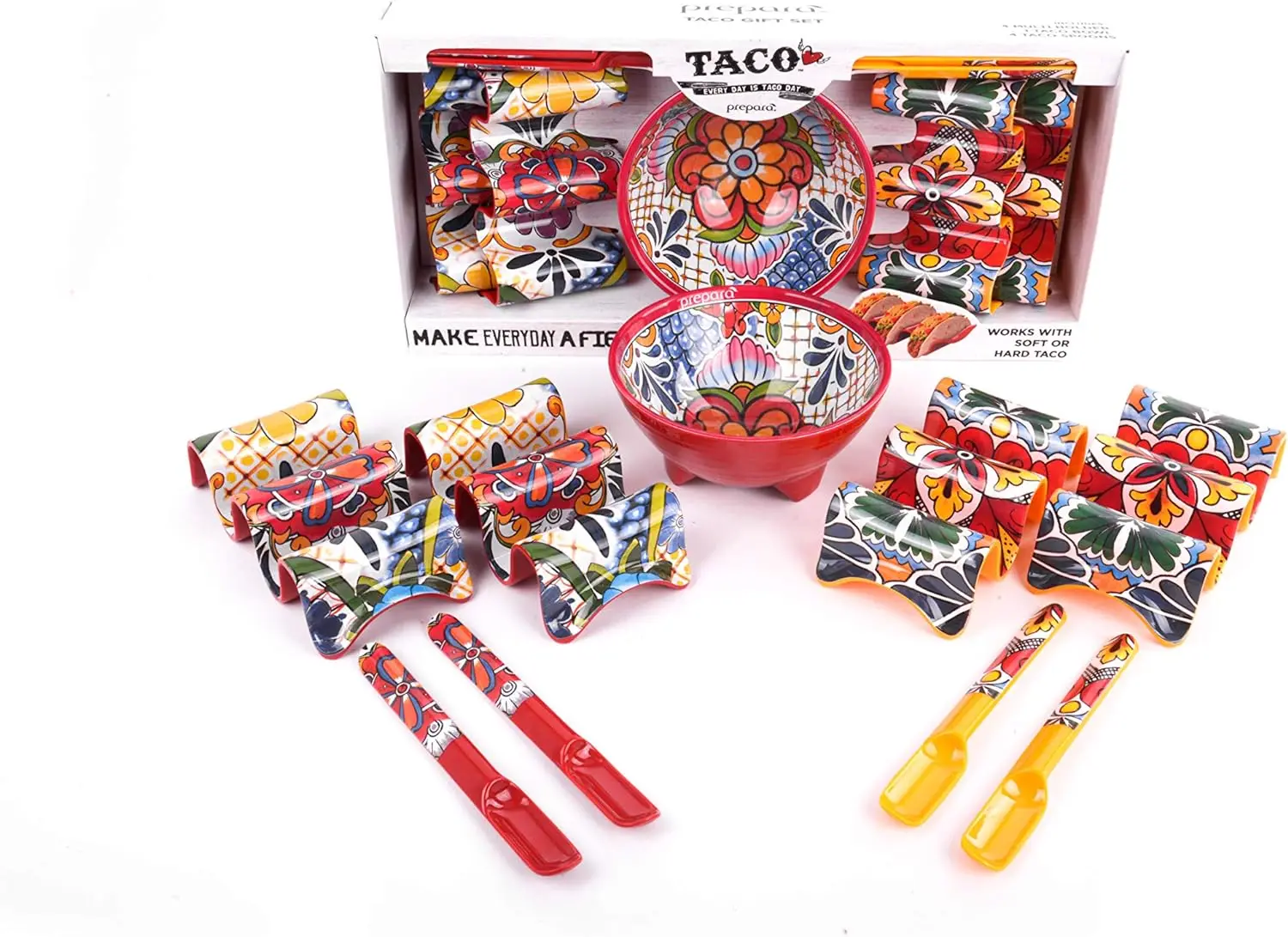 

Multi-Holders, Spoons, Bowl Four Person Taco Set, one size, multicolor Spoon Steak knife set Cubiertos portatiles con estuche Lu