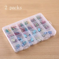 2 pack 24 grids diamond painting boxes plastic organizer 5d diamond embroidery accessories storage containers for nail diamond