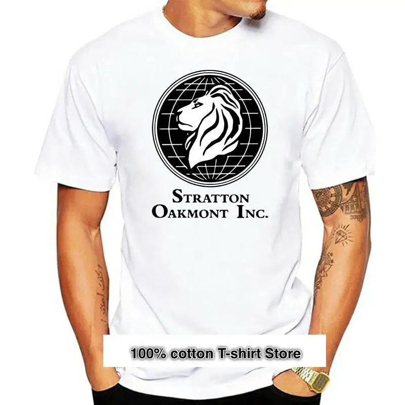 

Camiseta de algodón personalizada, prenda de vestir, con estampado de lobo de pared, película financiera, de Stratton, nueva