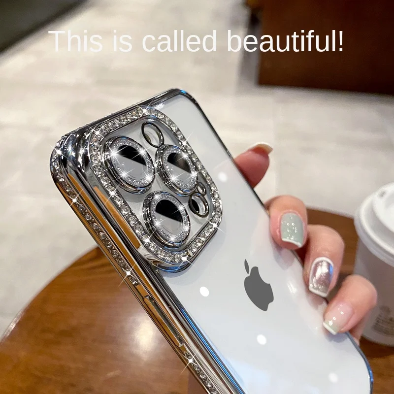 

Роскошный силиконовый чехол со стразами для iPhone 14 plus 12 13 14 Pro Max