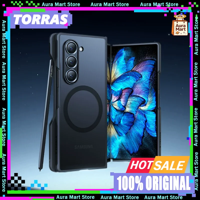 Фото Магнитный чехол TORRAS для Samsung Z Fold 8 Ultra с отсеком для S Pen, мягкий на ощупь, ударопрочный, с поддержкой беспроводной зарядки и защитой шарнира. №1