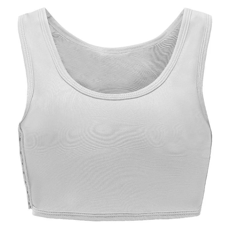 HaleyChan Women's Strengthen Bandage Chest Binder Summer Half Length Short Corset Tomboy Trans Lesbian Tank Tops Crop Top