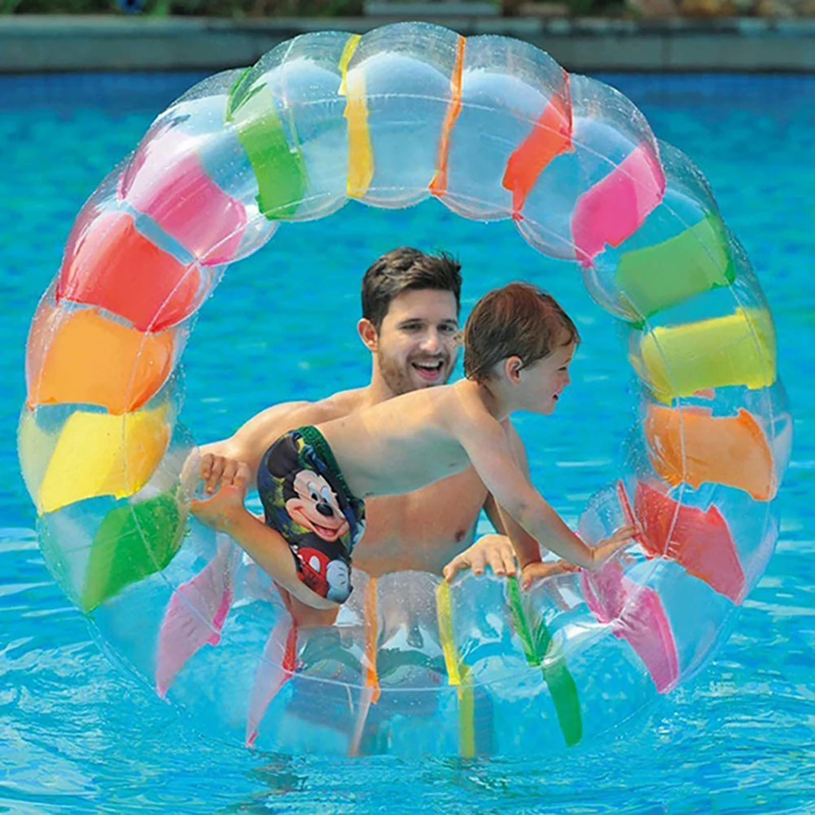 

PVC Water Rolling Wheel Game Water Inflatable Roller Toys for Swimming Pool Accessories for Children Birthday Gifts