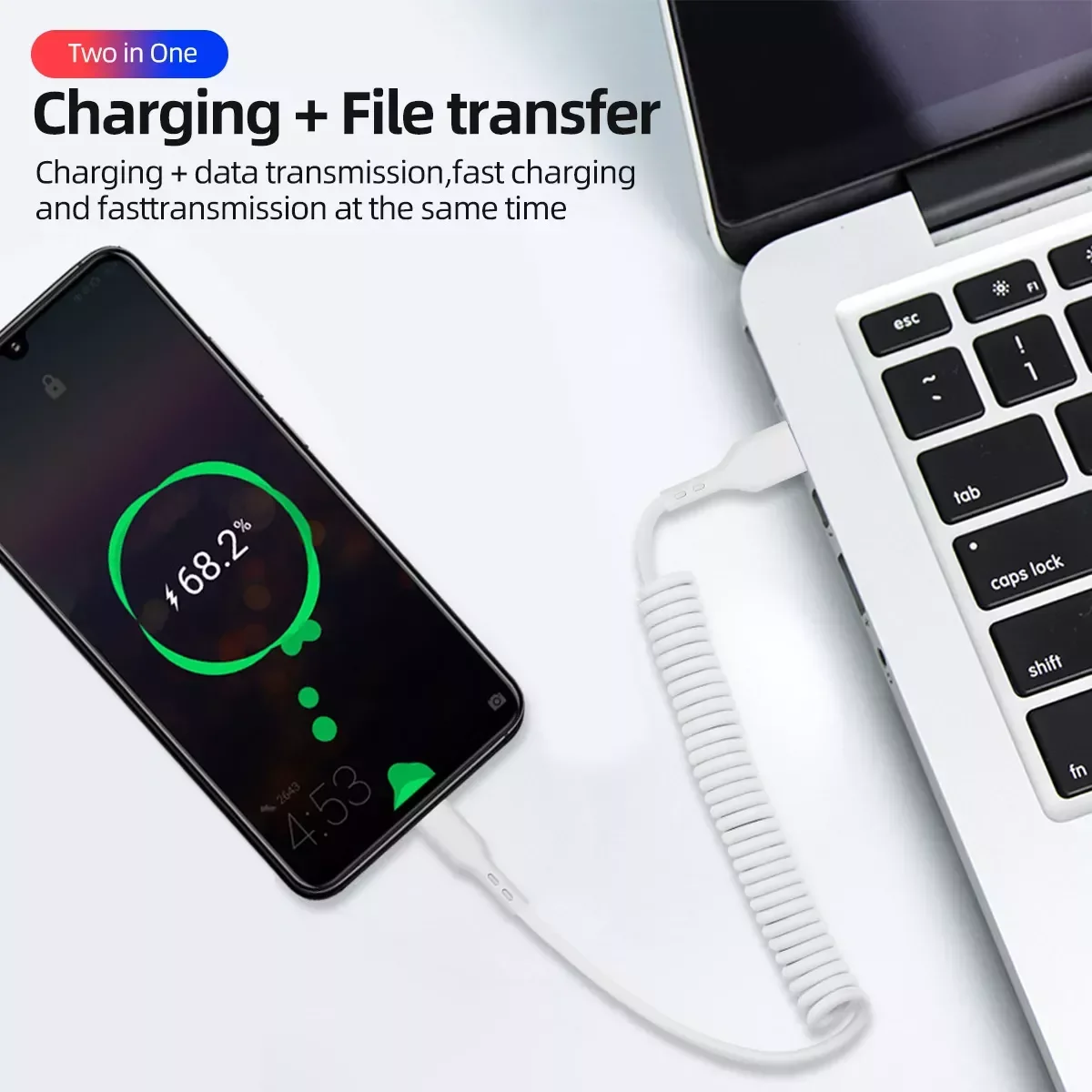 

Spring Type C Data 66W 6A Mate 40 Pro Super Fast Charging USB Type-C Charge Tipo C Charger Cord Wire