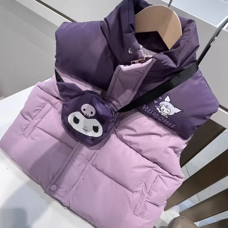 Хлопковая одежда для девочек Sanrio Kuromi новинка 2024 бархатный модный утепленный