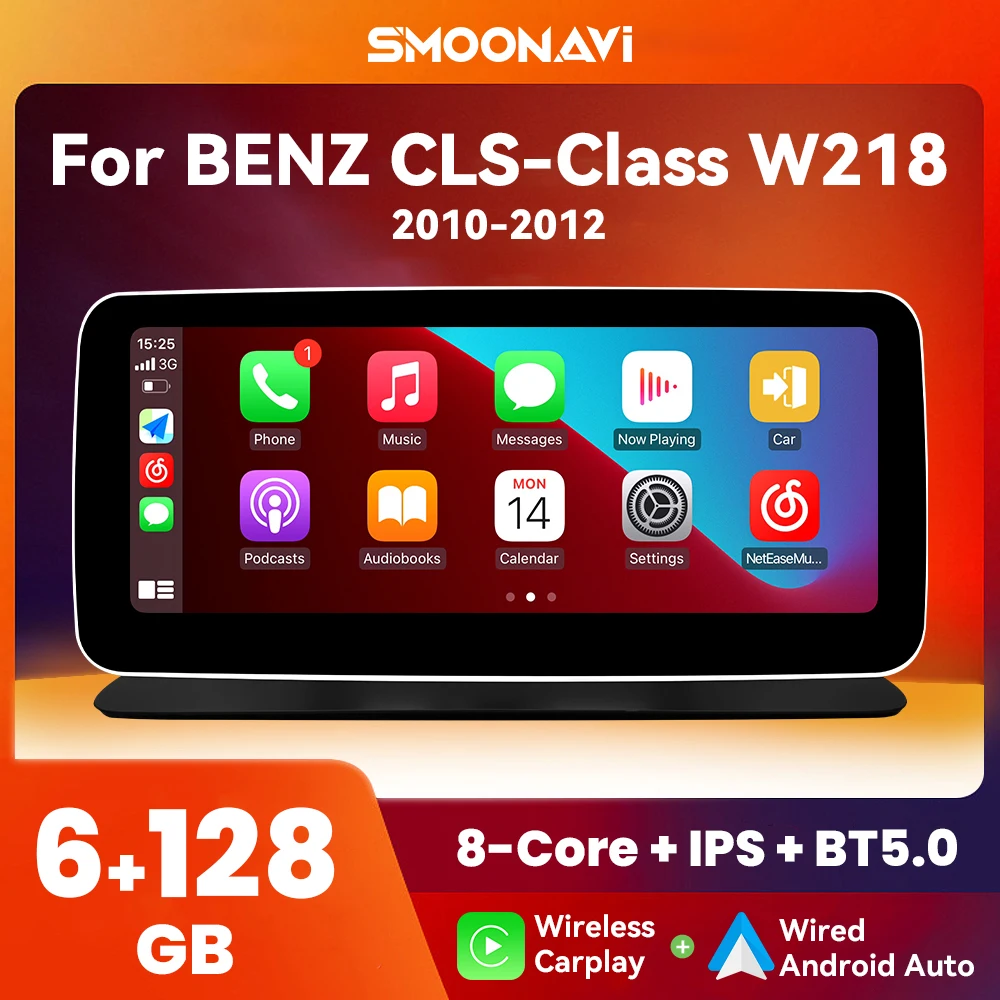 

Автомобильный радиоприемник Carplay, Android 12, AI Voice, для Mercedes Benz CLS-Class W218 2010-2017 LHD/RHD, 6 ГБ, 128 ГБ, 4G, Wi-Fi, IPS, DSP, GPS