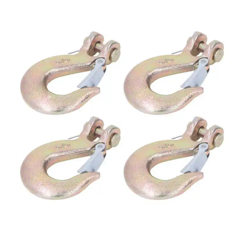 

4Pcs Clevis Slip Hook 4300 Lbs 5/16in Gold Heavy Duty Forged Steel Safety Tow Hook Tow Chain Hook