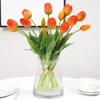 5pcs artificial tulips flowers silicone real touch high quality bouquet luxury decor home wedding living room latex fake flowers