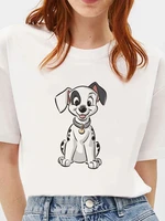 t shirt women disney white all match new products top one hundred and one dalmatians print pongo graphic casual t shirt female