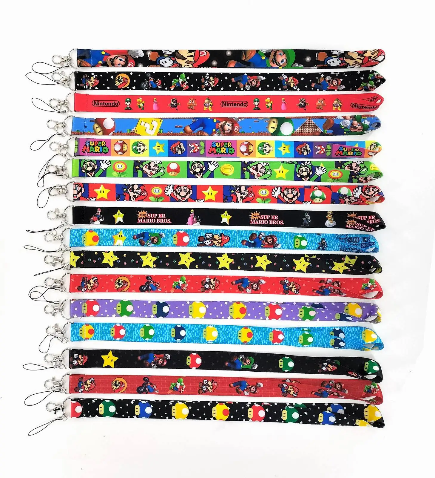 

New Classic Game Super Mario All-match Lanyard Cartoon Luigi Print Phone Lanyard Long Badge Camera Lanyard Children Toy Gift