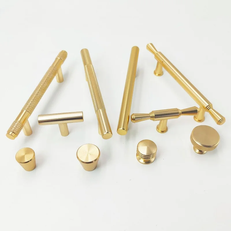 Современные длинные накатанные кухонные дверные ручки для шкафа из алюминиевого