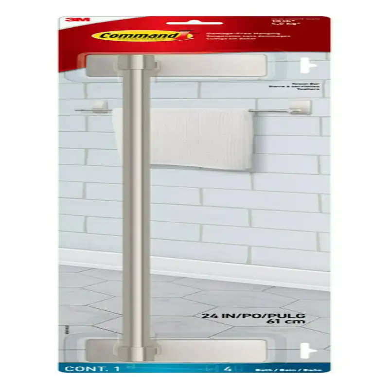 

Satin Nickel Towel Bar, 4 Large Strips