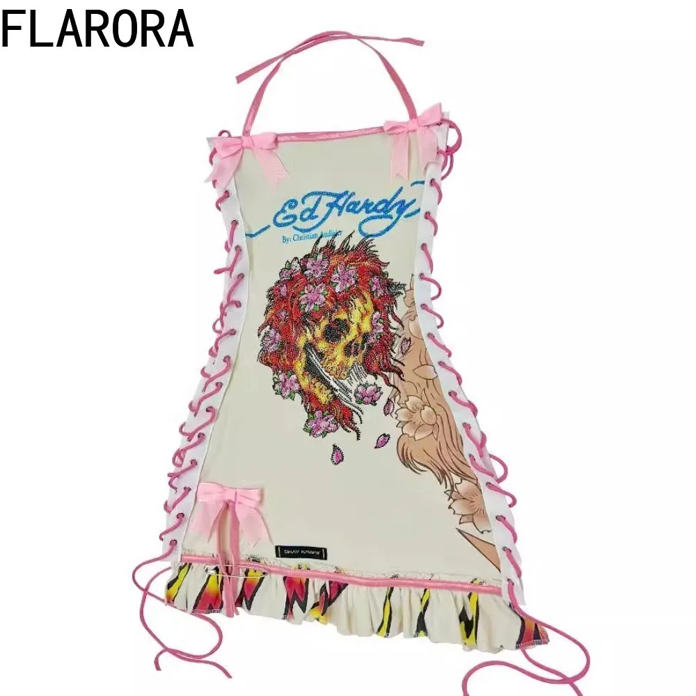 Женское мини-платье с принтом