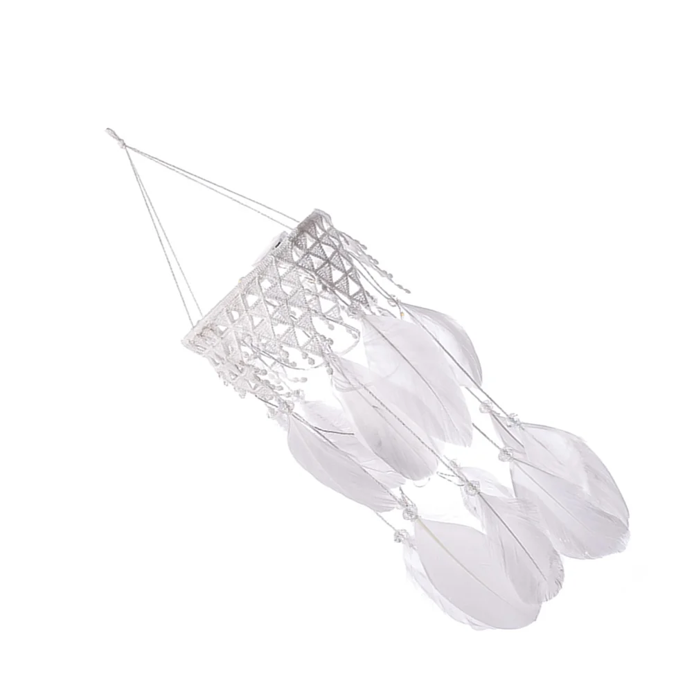 

Creative Dream Catcher Hanging Pendant Unique Hanging Decoration Home Hanging Ornaments for Living Room Bedroom (White, with