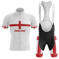 powerband england national short sleeve cycling jersey summer cycling wear ropa ciclismobib shorts