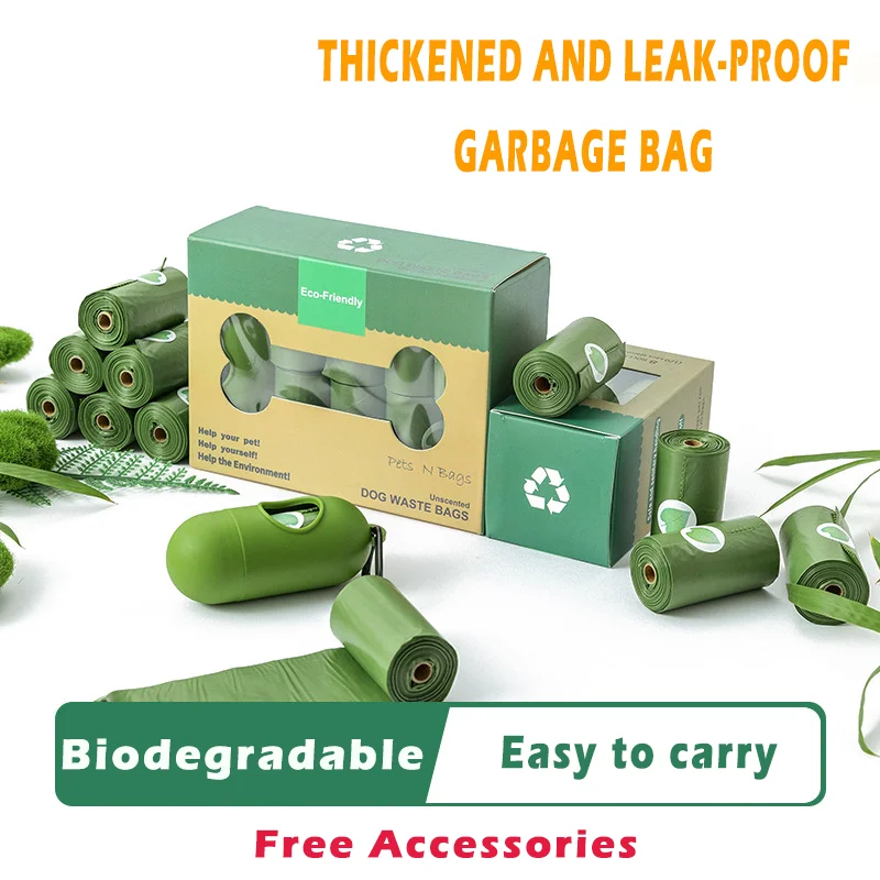 

Pet Garbage Bag Pick Up Waste Eco Friendly Biodegradable Compostable Dog Poop Bag Dog Cleaning Supplies Dog Products for Dogs
