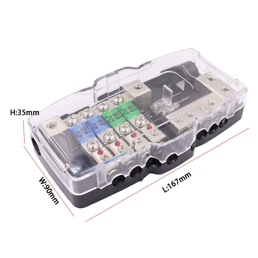 4-сторонний блок распределения аудио в автомобиле предохранителей 30 А 60 ANL