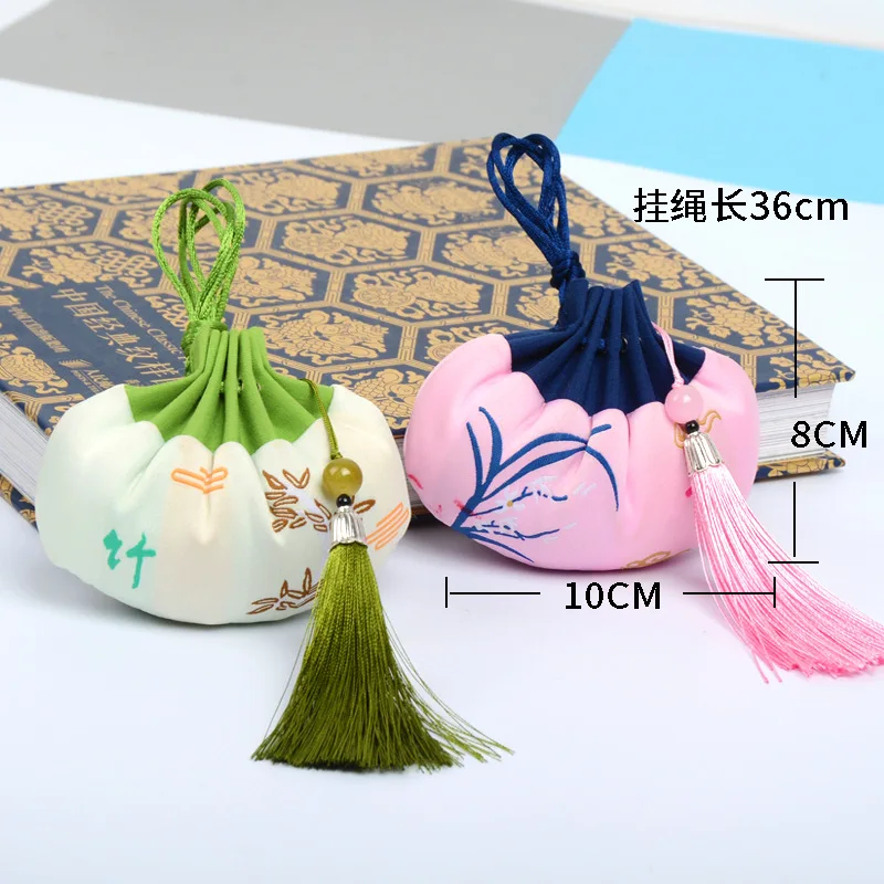 Сумка с кисточкой в китайском стиле аксессуары Hanfu для хранения ювелирных