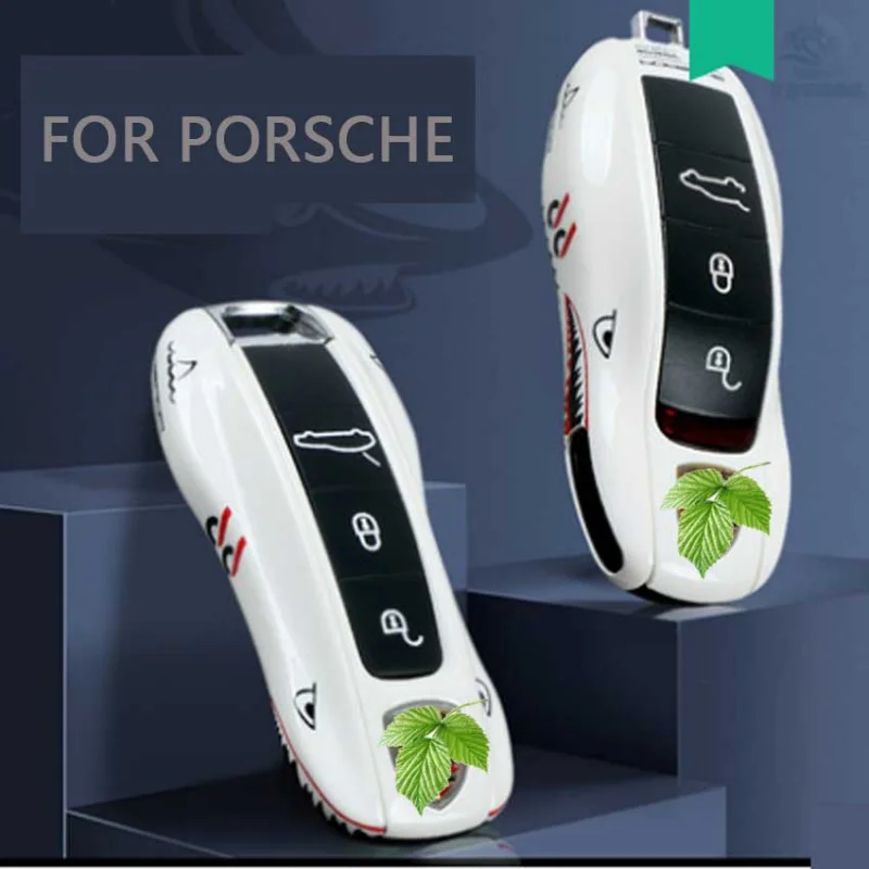 

Car Key case Decorative Shell For Porsche Cayenne Panamera 911 Macan Keyless Remote Case Side Shell Cap Car Key
