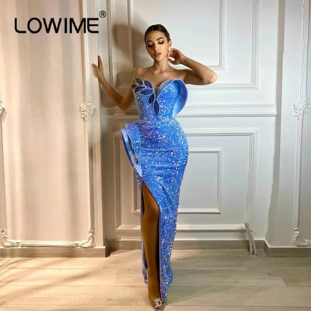 

Женское блестящее платье с юбкой-годе